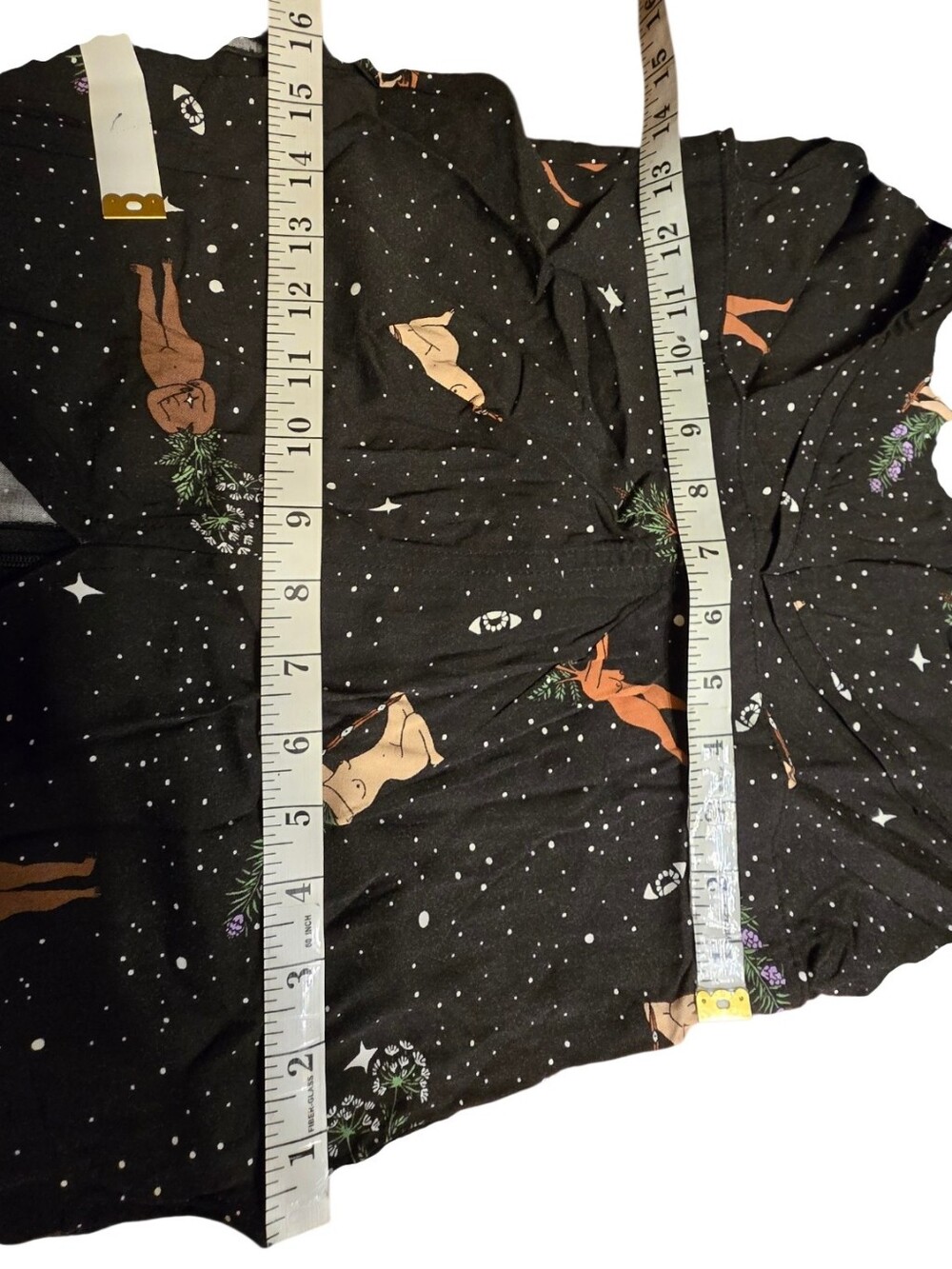 Field Day Oakland Celestial Goddess Print Midi Dress Black Size Medium - Picture 5 of 11